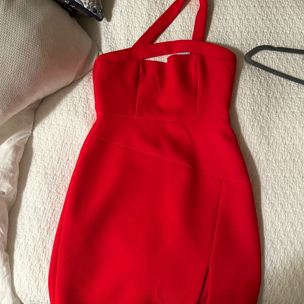 BCBG One shoulder cocktail dress